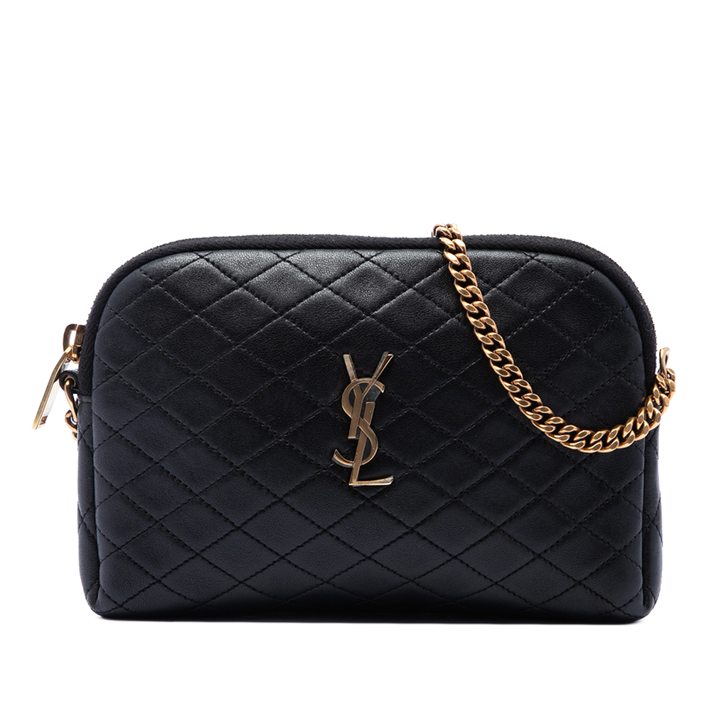 Pre-Loved Saint Laurent Mini Quilted Lambskin Gaby Zippered Pouch